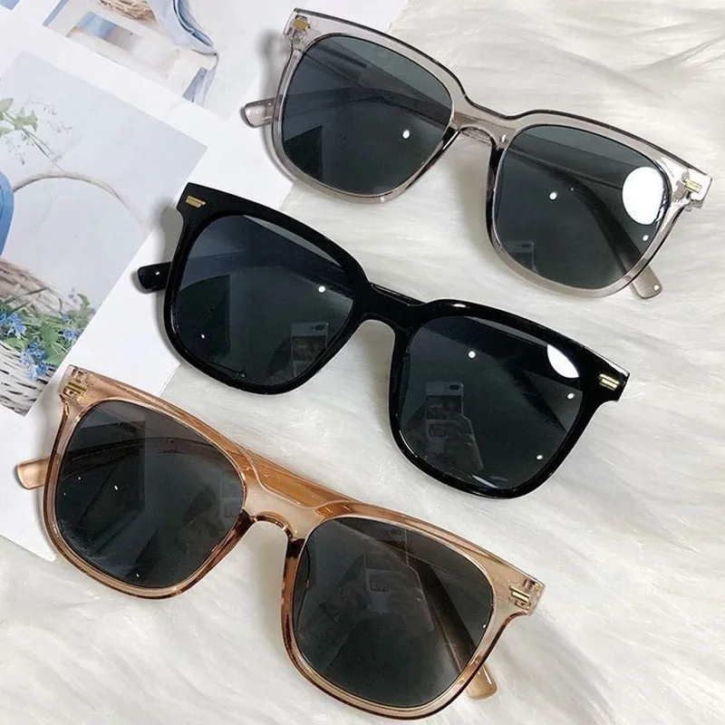 Letnie kwadratowe okulary przeciwsłoneczne dla pani moda modny styl okulary przeciwsłoneczne Vintage odcienie gogle ochrona UV400 Streetwear okulary