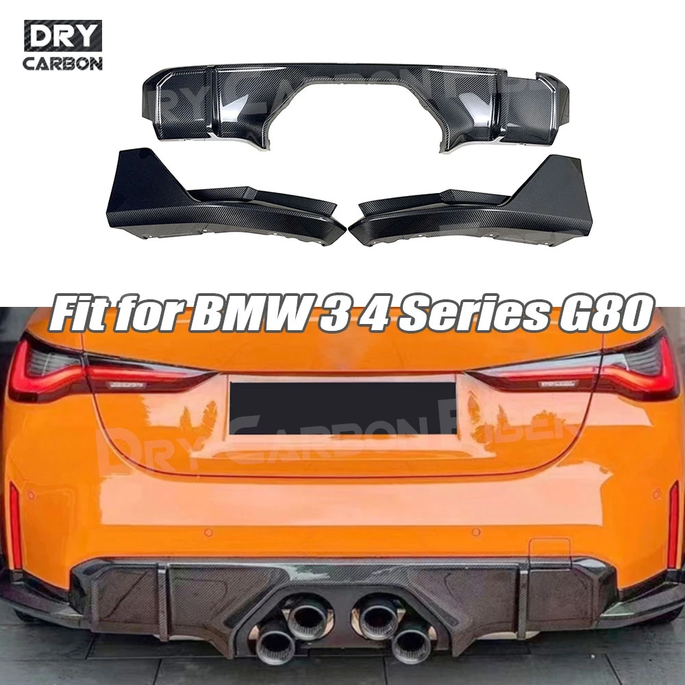 for BMW G82 G83 M4 2021 UP Dry Carbon Rear Diffuser Lip Spoiler Splitters FRP Rear Bumper Diffuser Trims Car Tuning Tuning