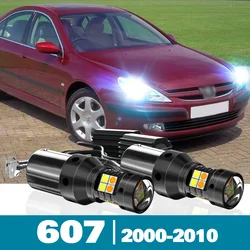 2x LED Dual Mode Turn Signal+Daytime Running Light DRL For Peugeot 607 Accessories 2000-2010 2003 2004 2005 2006 2007 2008 2009