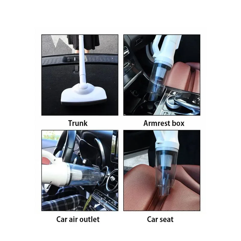 Poderoso aspirador de pó sem fio para carro, máquina multifunções de limpeza doméstica, filtro de metal, filtro portátil portátil