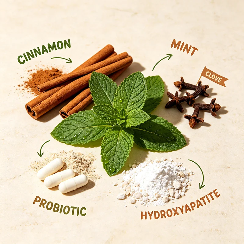 YUITIKUE Cinnamon Clove Herbal Toothpaste 100g - Whitening Fresh Breath Fluoride-Free Sensitive
