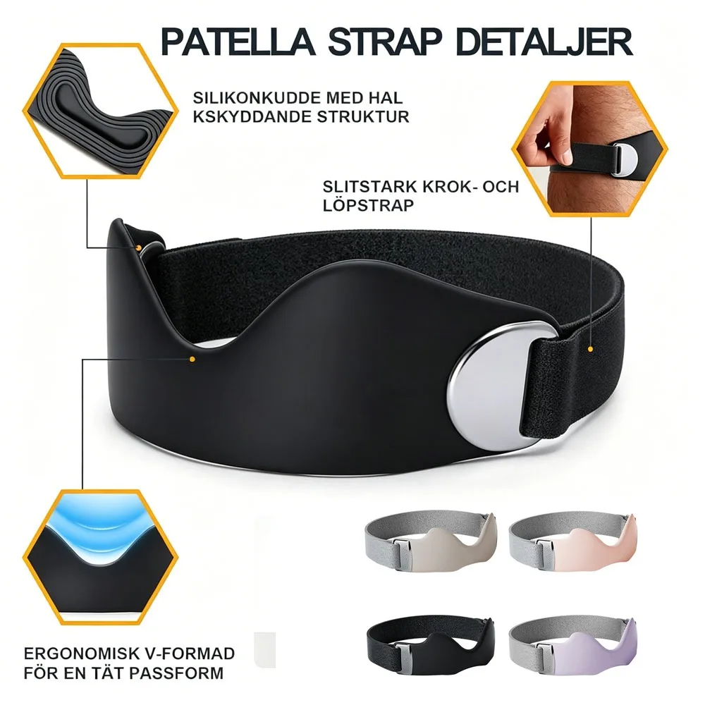 Patellar Tendon Support Strap, Adjustable Non-Slip Patella Band Knee Brace Suitable for various sports