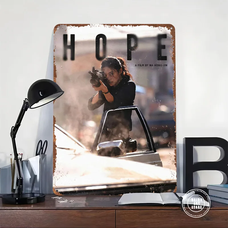 Hope Movie 3D Texture Metal Poster Customized Wall Art Tin Sign Gift for Mancave Decoration Living Room Accessories Desk Decor