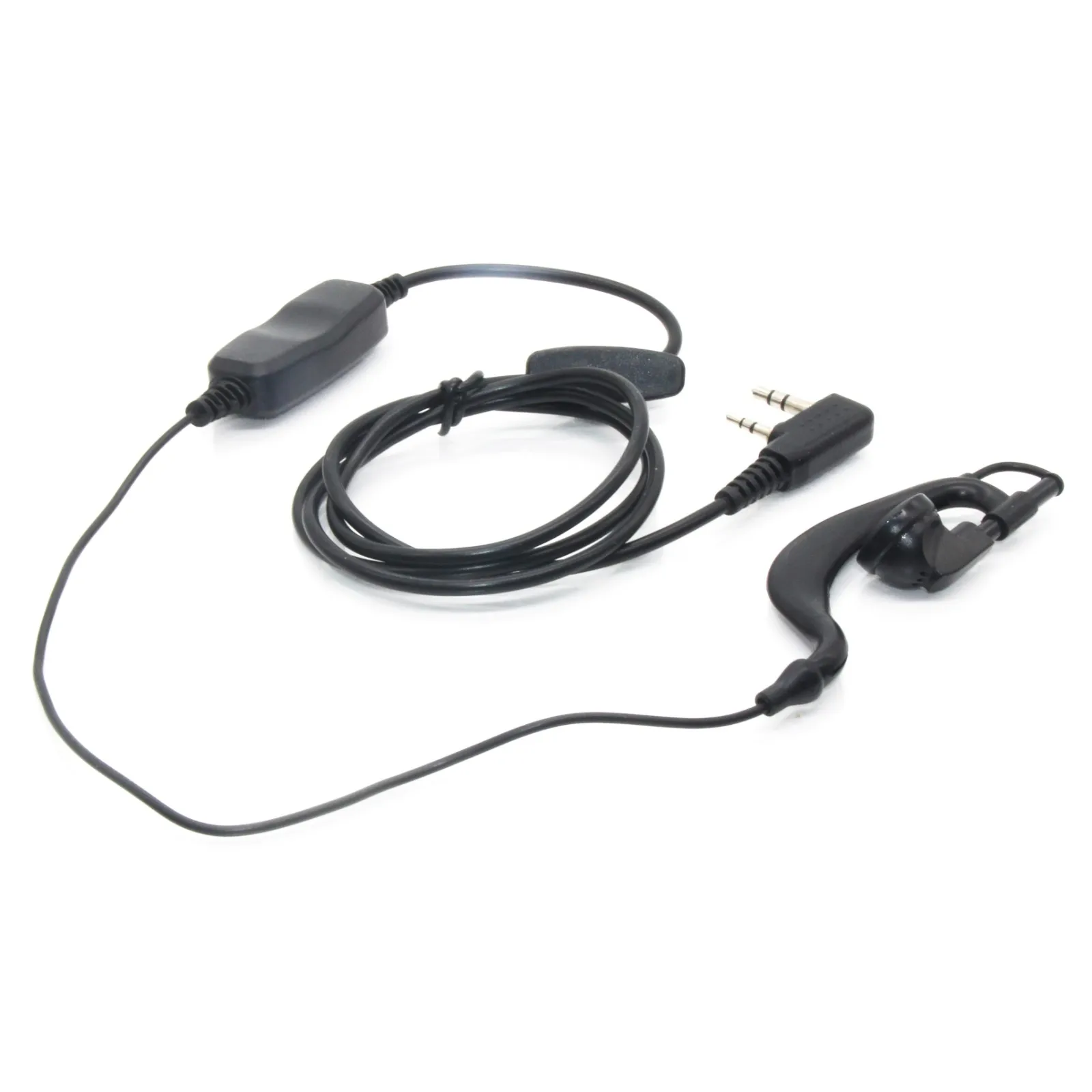 2 Pin Dual PTT Earpiece Headset Mic for BAOFENG UV-82 UV-8D Walkie Talkies