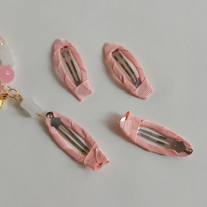 20PCS/Lot Ribbon Covered Snap Clips For Spring Summer Baby Hairpins DIY Accessories 5CM view 5
