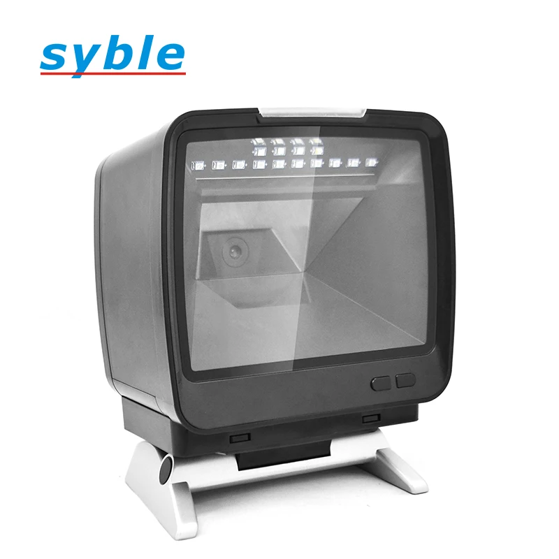 Syble XB-8809H Desktop QR Barcode Reader for Computer Hardware 2D Wired  Omnidirectional Barcode Scanner