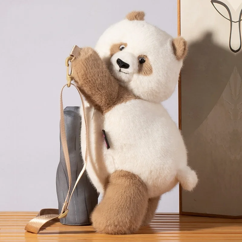 Chinese Sweet Cartoon Girl Bag Leisure Anime Plush Fashion Cute Hug Black White Panda Delicate Doll Comfortable Shoulder Bag