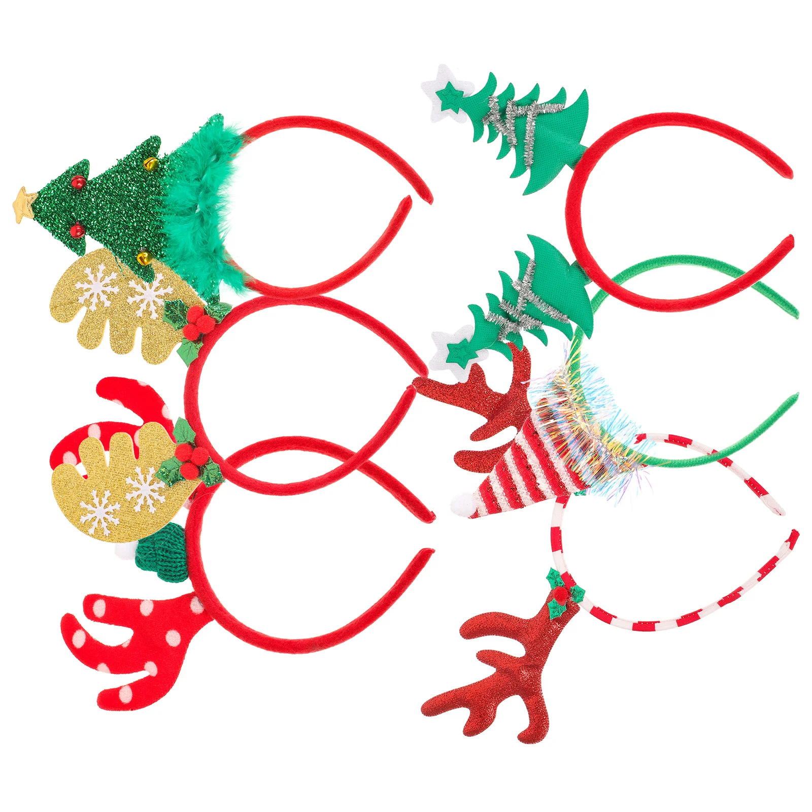 

6Pcs Christmas Headbands Xmas Hair Hoops Decorative Hairbands Xmas Party Gifts Stage Performance Accessories Christmas Headband