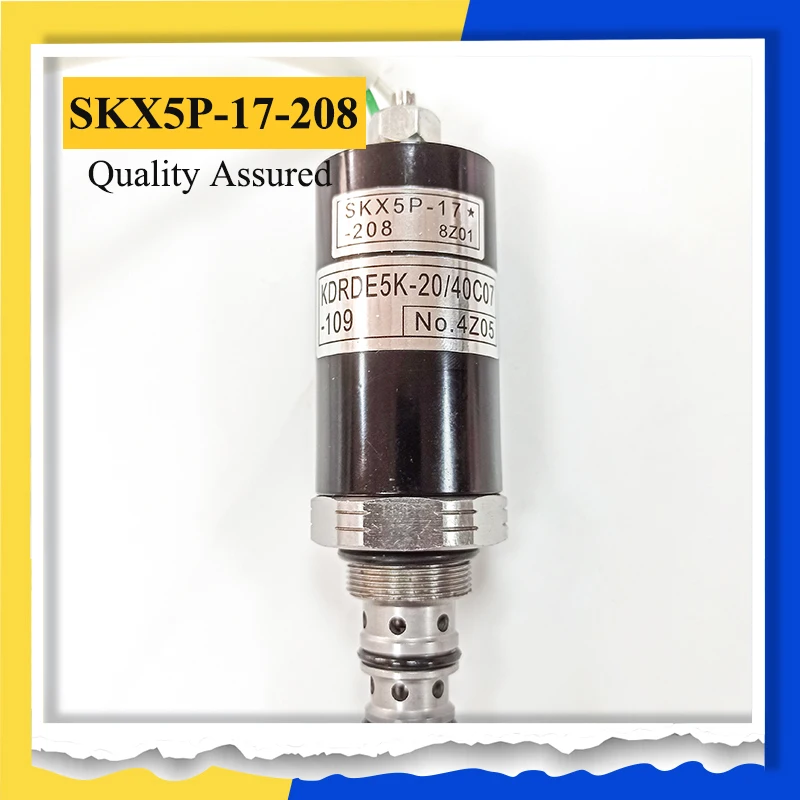 Solenoid Valve SKX5P-17-208 KDRDE5KR-20/40C07-203A-109 For SK200-3/5 SK230-6 Excavator