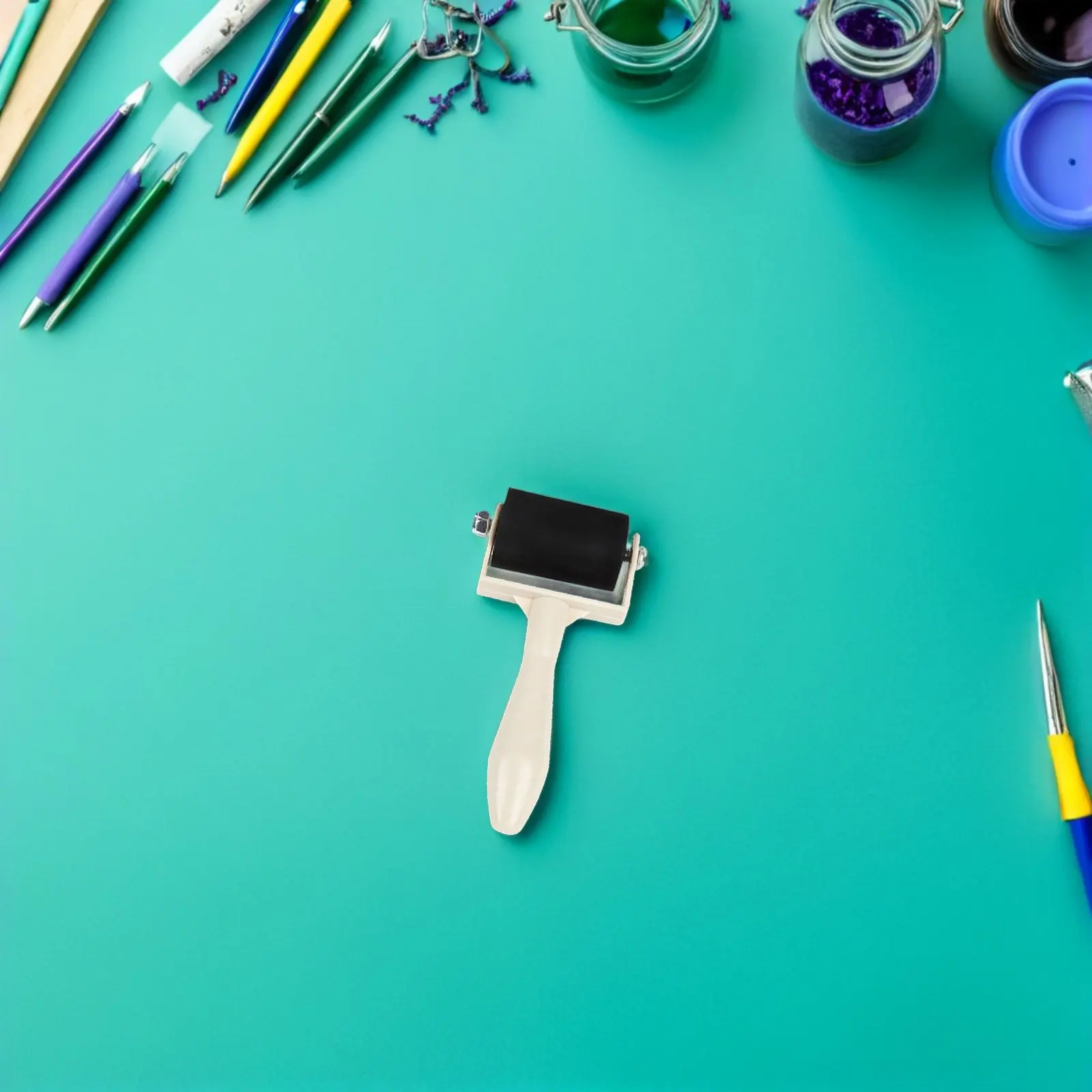 

Набор из 12 легких ручных роликовых инструментов для нанесения чернил при гравировке, масляной живописи, штамповке и других поделках