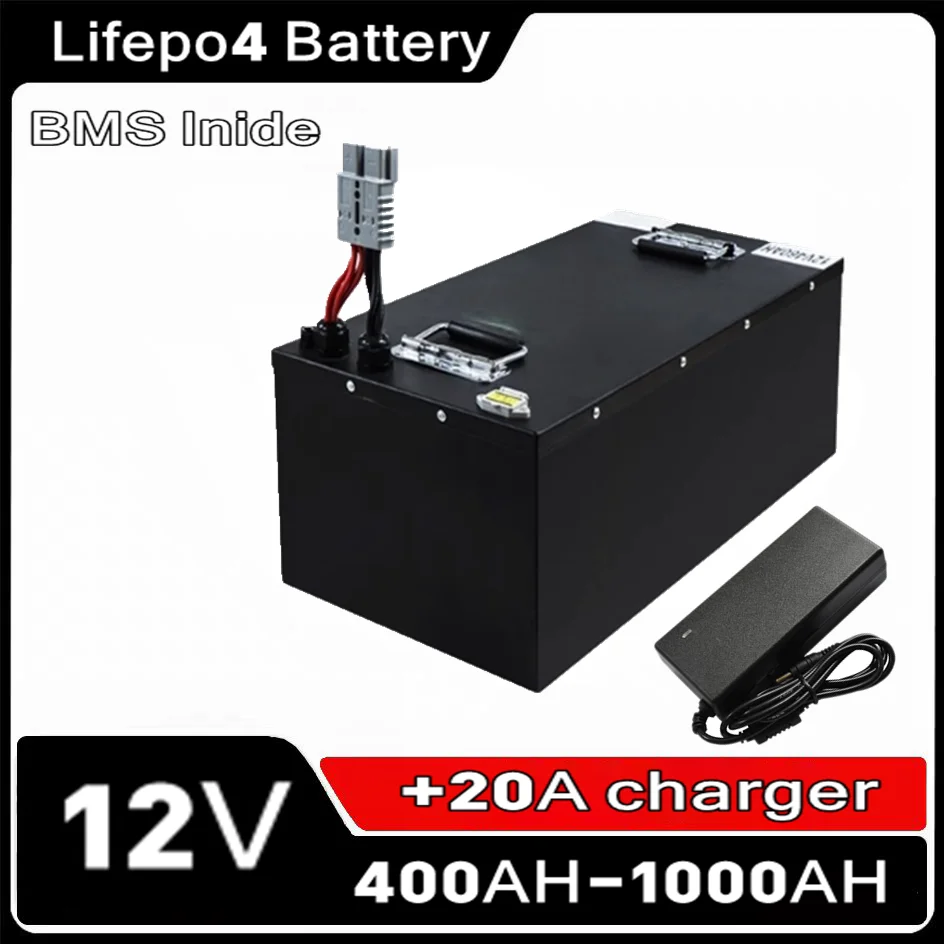 

12V 400AH 500AH 600AH 700AH 800AH 900AH 1000AH Lithium Lifepo4 Battery for RV Outdoor Camping Inverter Solar battery Motor