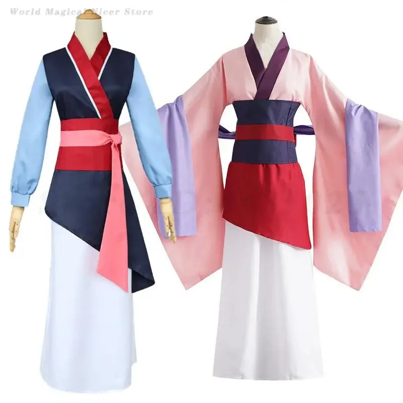 Disfraz de Mulan antiguo para mujer, vestido de princesa Hanfu, ropa de guerrero para fiesta de Carnaval y Halloween, vestido de heroína china 3XL
