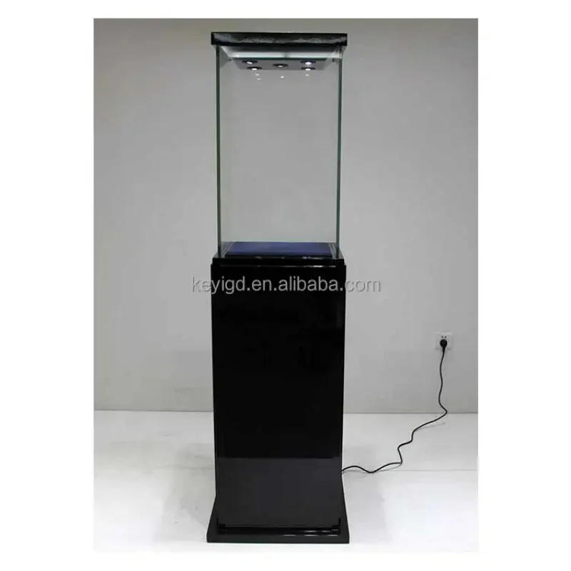 custom.LED Light Lockable Glass Jewelry Showcase Display Cabinet