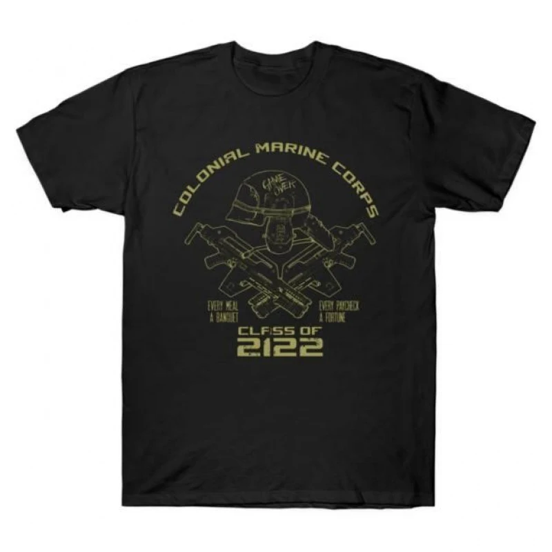 Class of 2122 Sci-Fic Alien Gift T-Shirt Weyland Horror movie Xenomorp 100% cotton Short Sleeve Graphic clothes All size tops