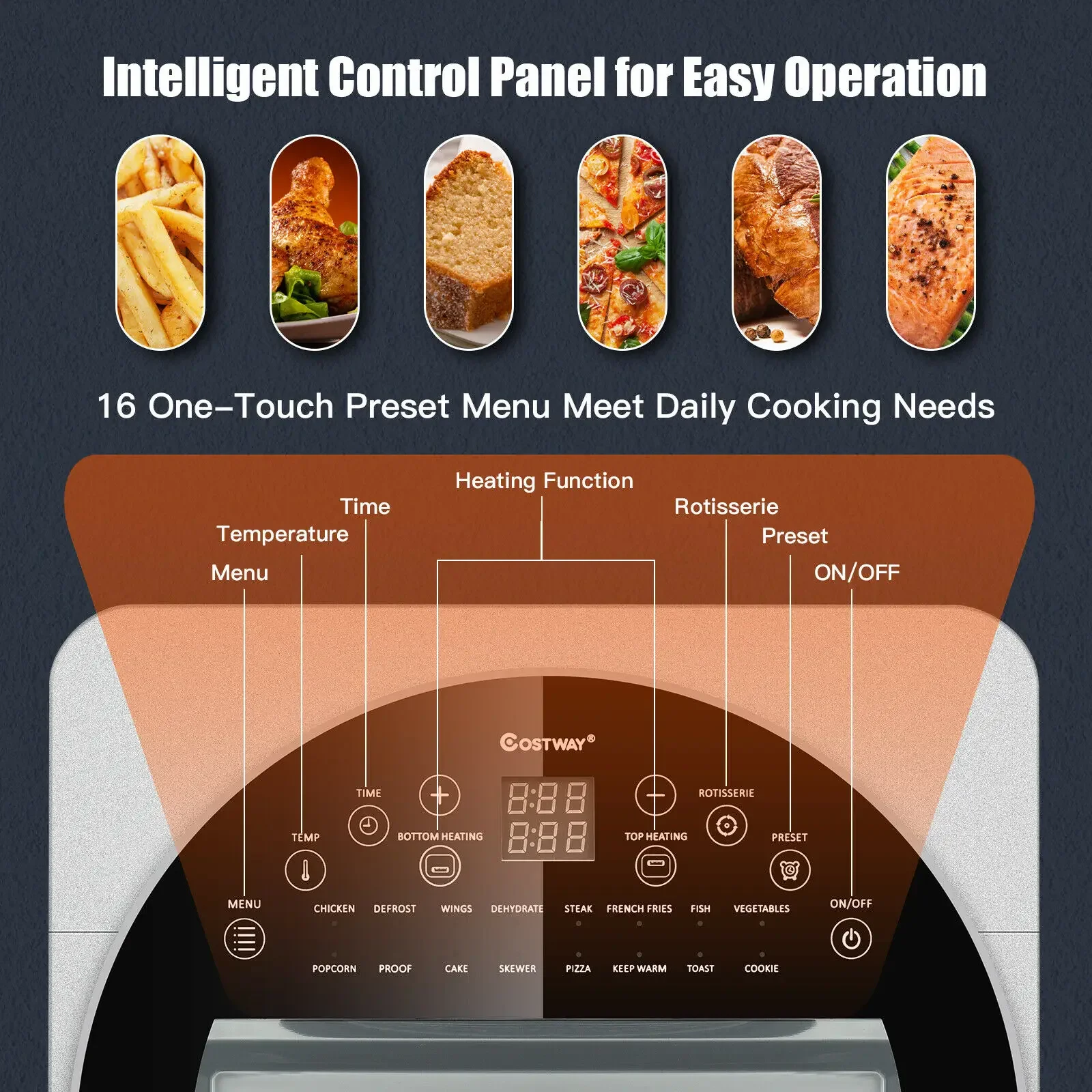 Kitchen Roast Chicken with 0 Additives Electric Touch Screen Digital Brand Air Fryer Oven