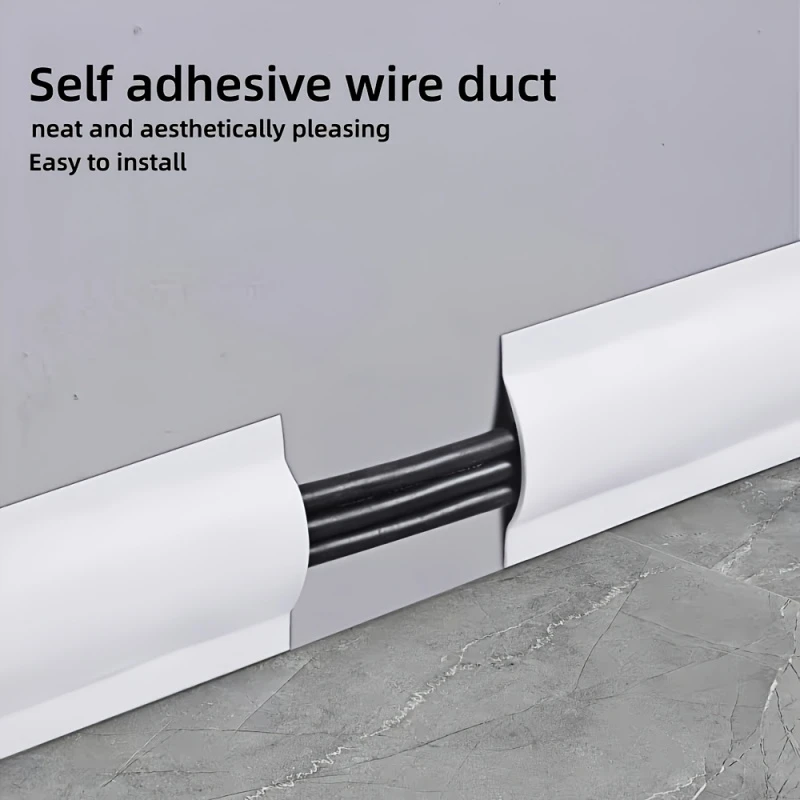 1PC 3Mx5.5cm Wire Hiding Tape Hide Messy Wires on the Floor and Corners, Perfect for Corners and Right-Angle Applications