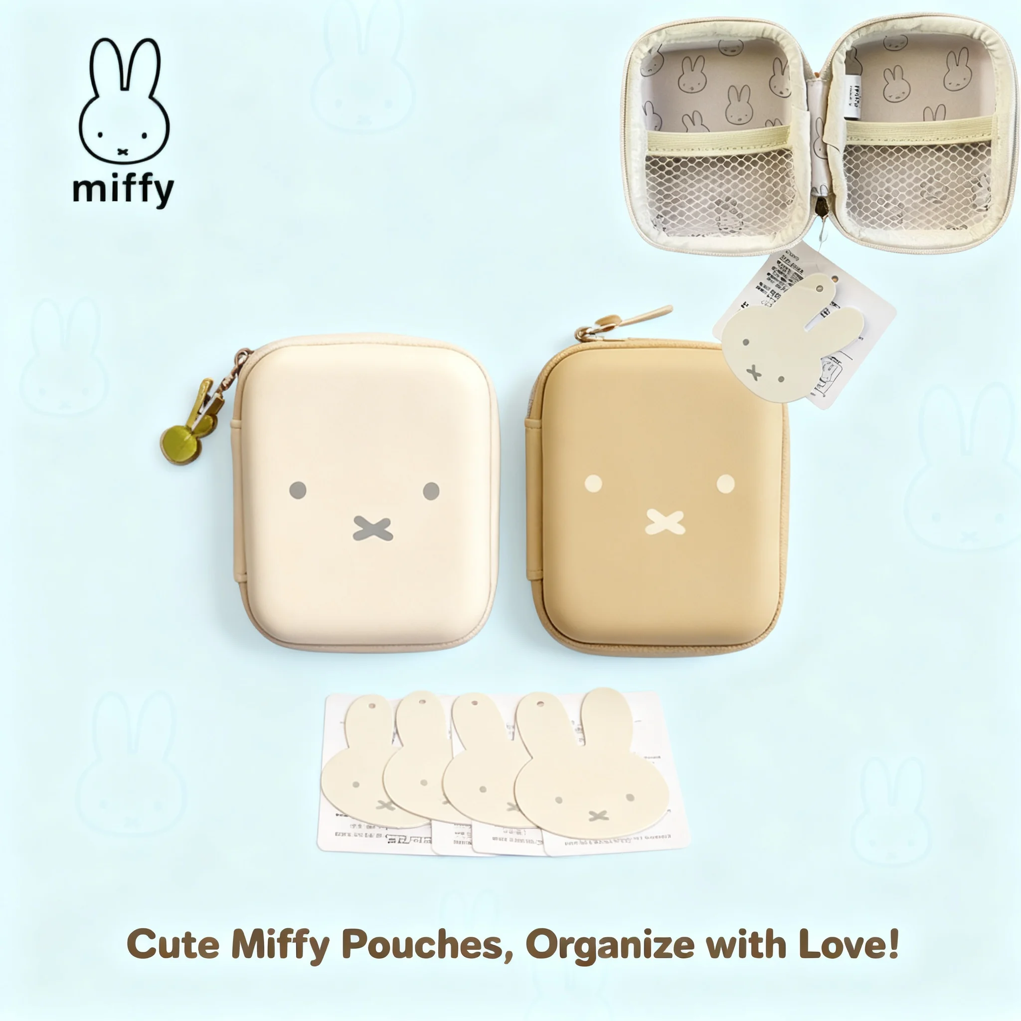 

Kawaii Miffy Small Storage Bag Multi-functional Portable Toiletry Change Purse Tampon Bag Gift