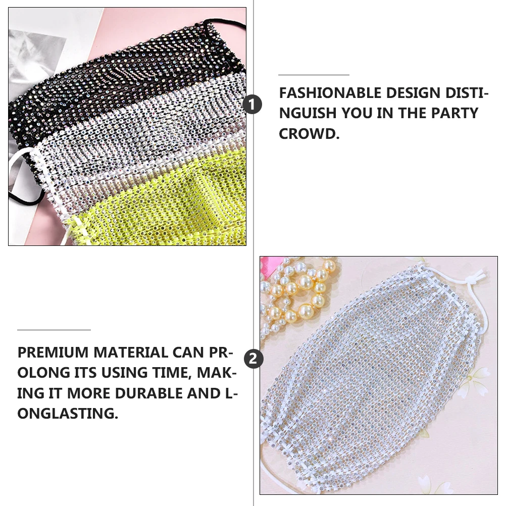 

Water Drill Mask Creative Outdoor Cosplay Prop Face Muzzle Women Decorative Mouth Cover Bride
