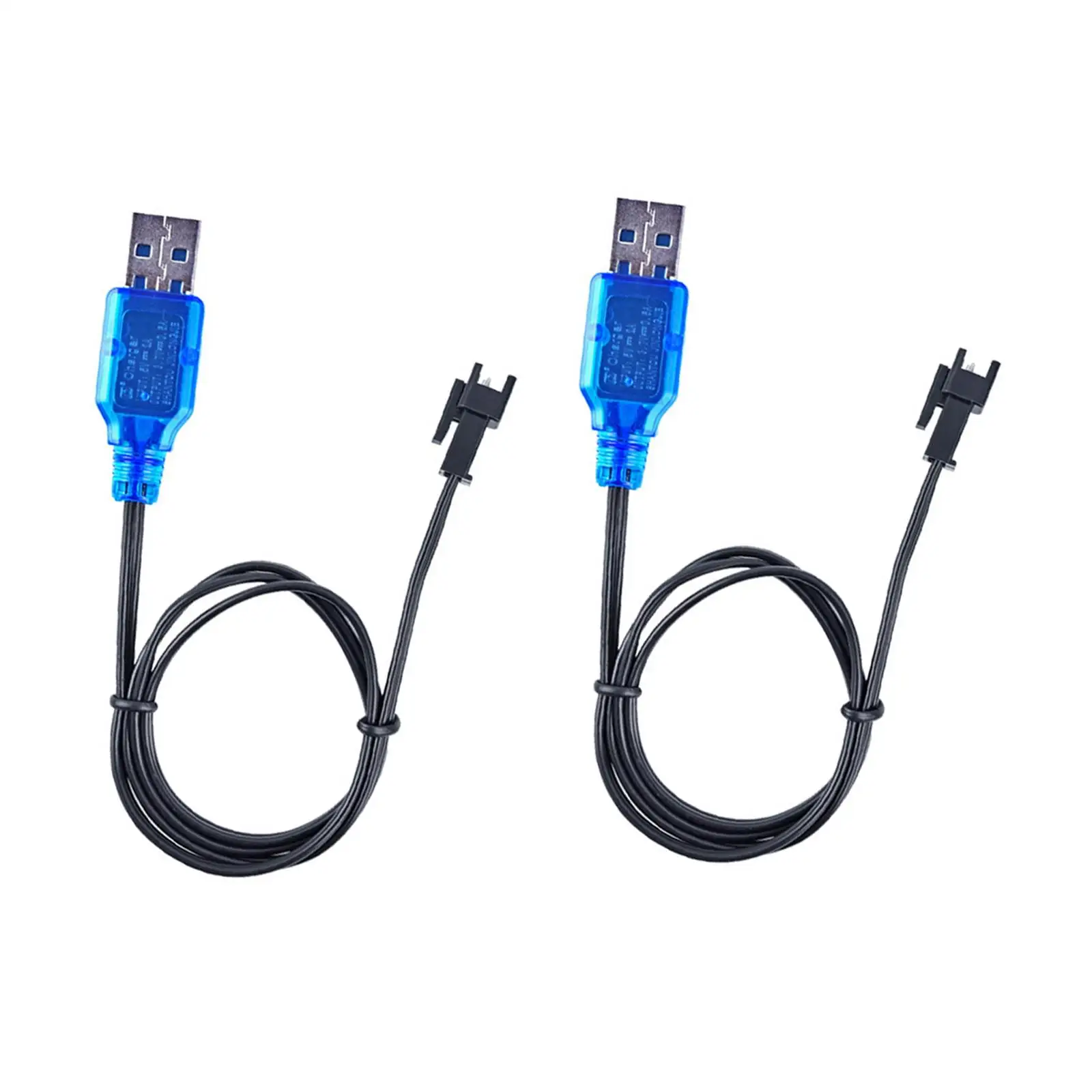 2x 3.7V 400mAh USB Charging Cables Charging Cords 60cm Replacement RC Toy Battery Charge Cables for RC Toys Car Boats Trains