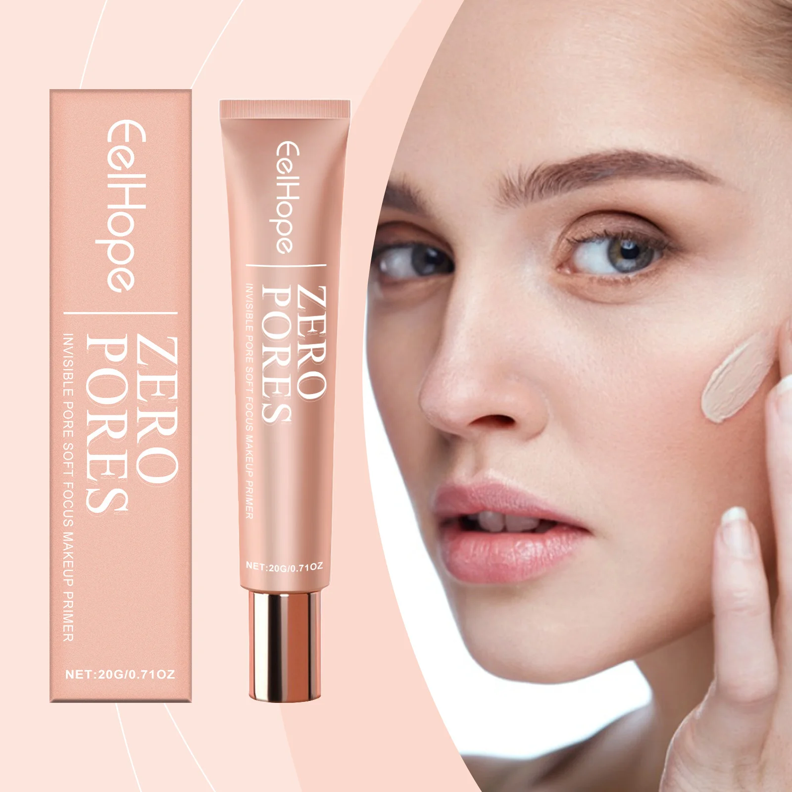 Crema de aislamiento de imprimación de maquillaje de enfoque suave de poros Invisible, hidratante, incluso el tono de la piel, modificación hidratante, corrector de larga duración