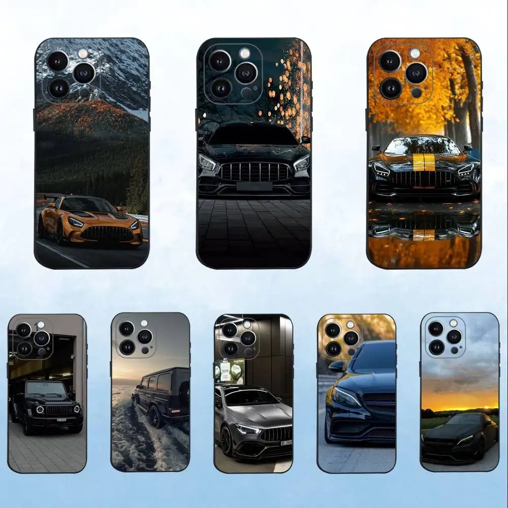 

Car M-Mercedes-Benz-Balck Phone Case For iPhone 16,15,14,13,12,11 Plus,Pro Max,XS,X,XR,SE,Mini,8,7,Soft Silicone Black Cover