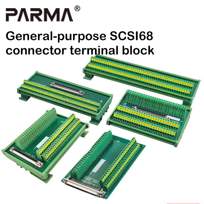 The 100-pin connection board for SCSI100 terminal unit, DIN-100S-01, is suitable for Advantech ADAM39100.