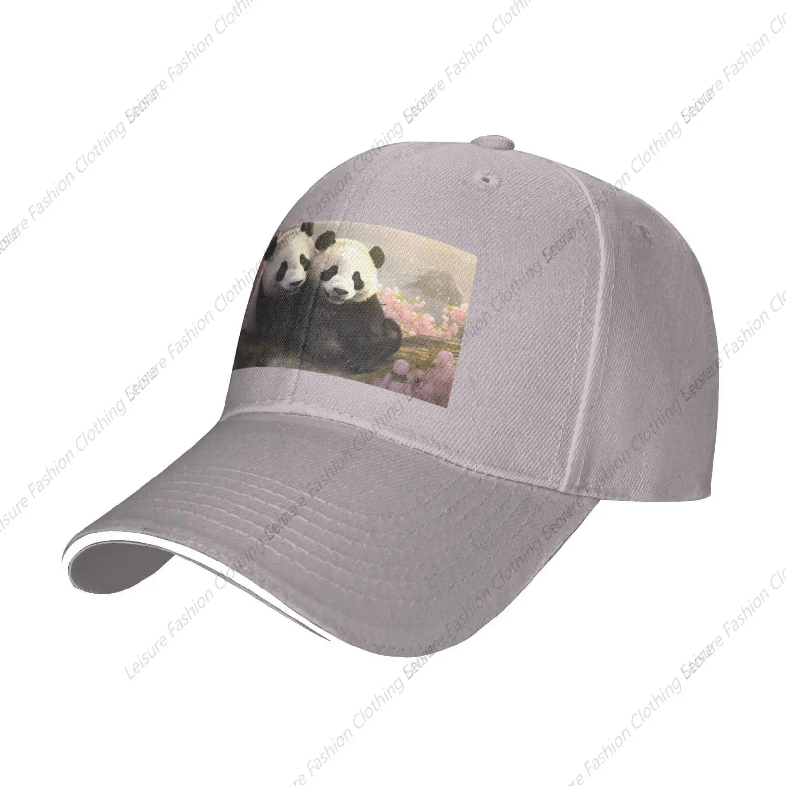 Lovely Pandas Picture Unisex Baseball Cap Breathable Light One Size