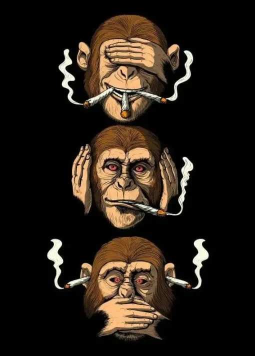Humour Smoking Monkey Digital Oil Painting By Numbers Canvas Art Wall Decor for Game Room or Living Room Gift Frameless