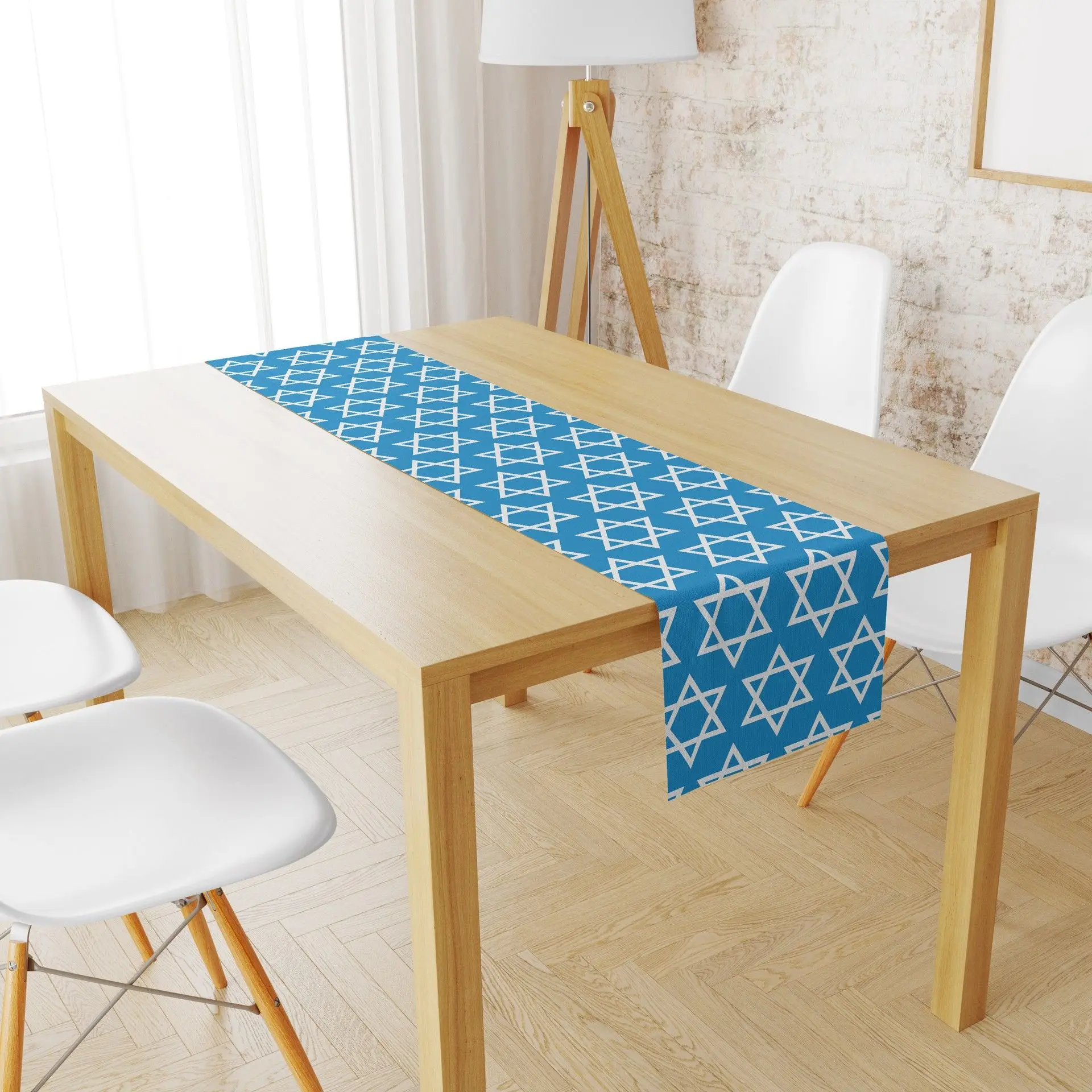 Jewish Hanukkah Table Runner Festival Decor Tablecloth Table Cover