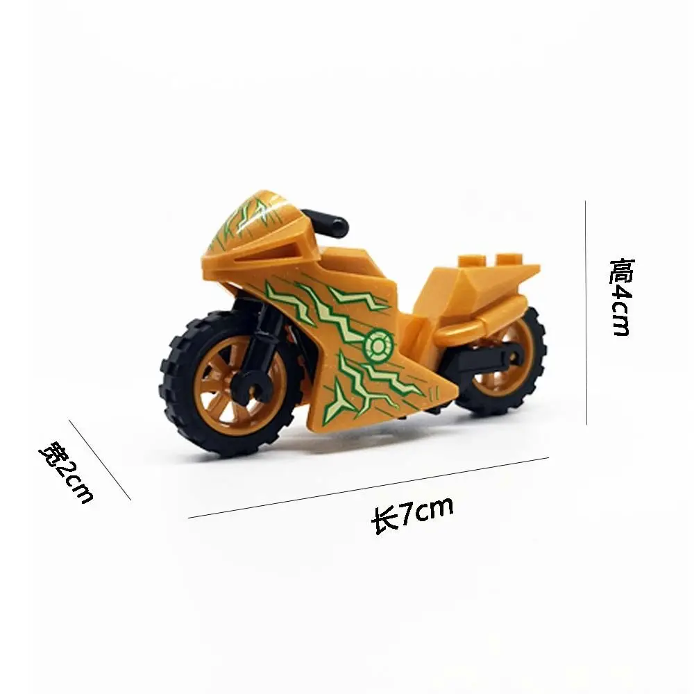 Off-Road Two-wheeled Motorcycle Military Scene Small Pellet Blocks Block Parts Boy Gift