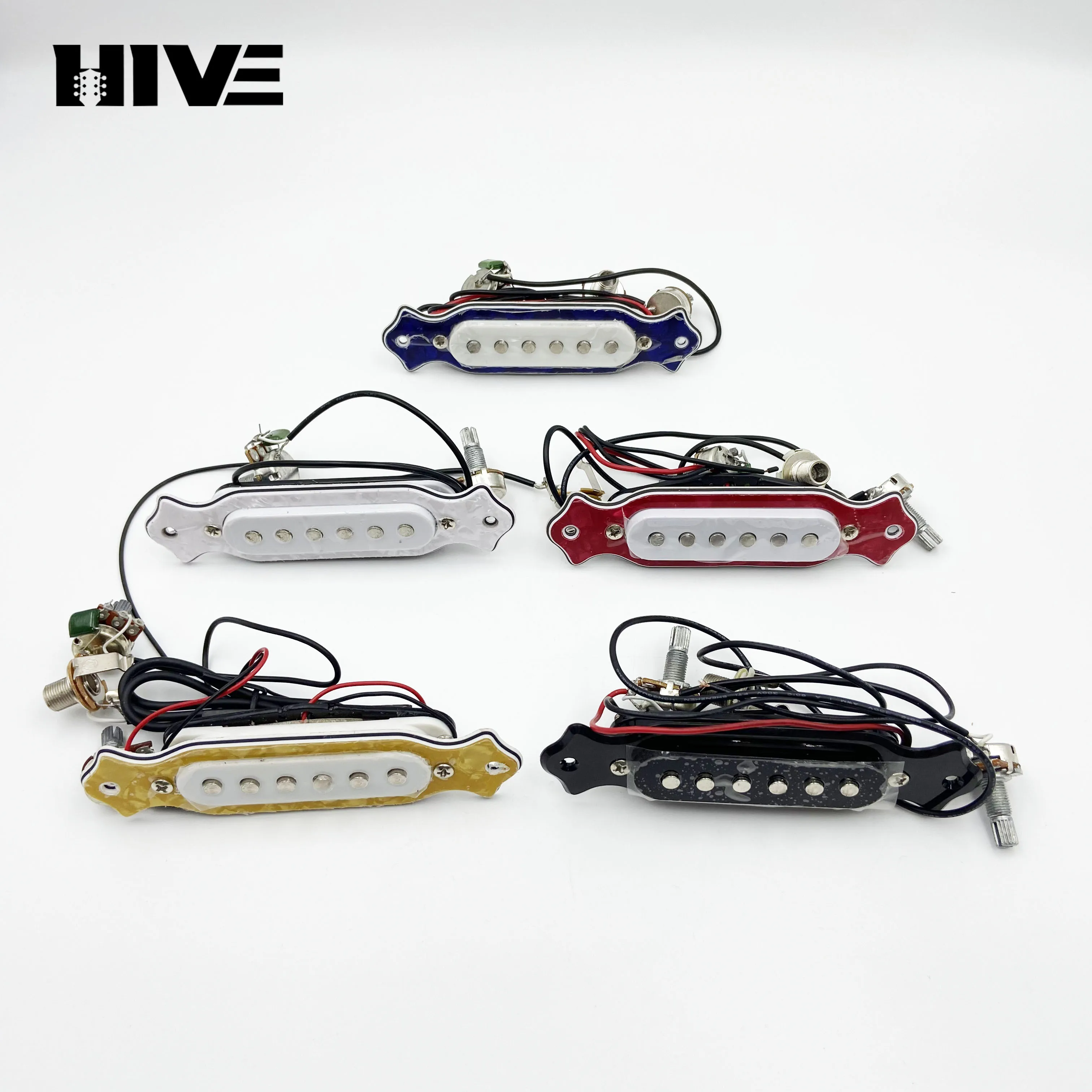 Electric Wood Guitar Pickup 1T1V1J6 String ST Sound Hole Single Pickup Circuit Wood Guitar Pickup Guitar Accessory 5 Colors