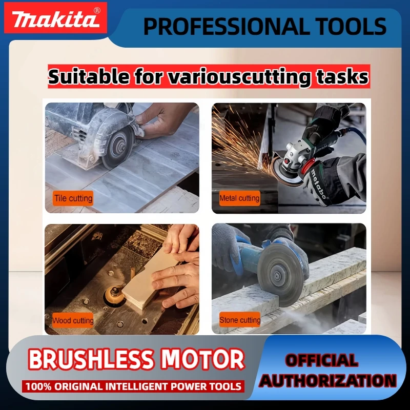 Makita-Mini amoladora angular sin escobillas de 3 pulgadas, herramienta de corte compacta eléctrica con pantalla LED para batería Makita de 18V