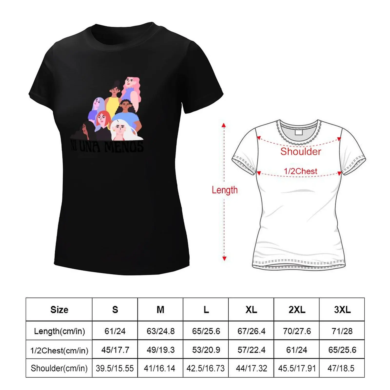 Ni una menos mujeres contenta T-Shirt summer top funny female oversized cotton t shirts Women