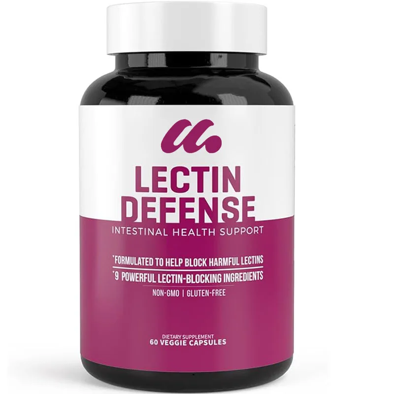 Lectin Defense -Lutein blocker supplement containing dimethyl sulfoxide and digestive enzymes - Non GMO+gluten free -60 capsules