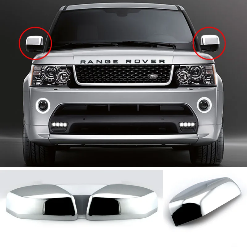 2005-2009 Chrome Color RR Sport Two Side Half Mirror Caps For RANGE ROVER