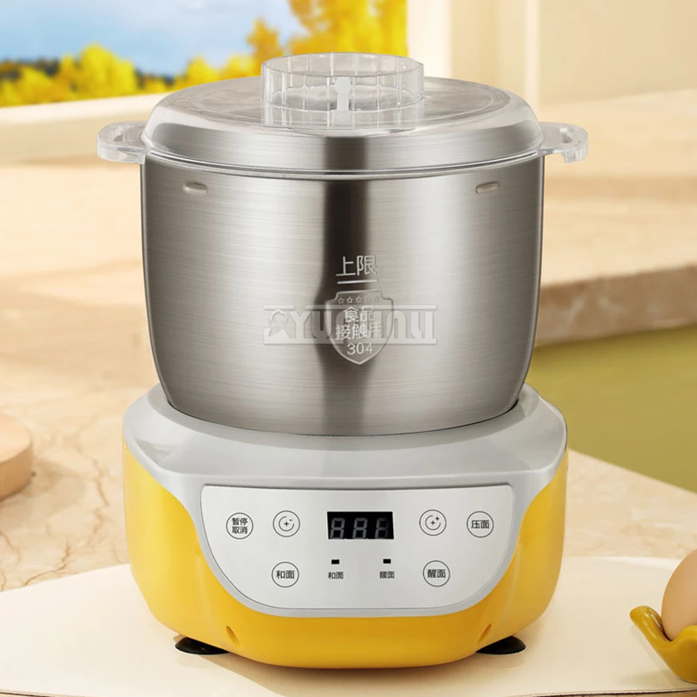 3.5L Electric Dough Kneader Pasta Maker Stainless Steel Dough Press Mixer Machine Noodle Stirring Kneading Machine