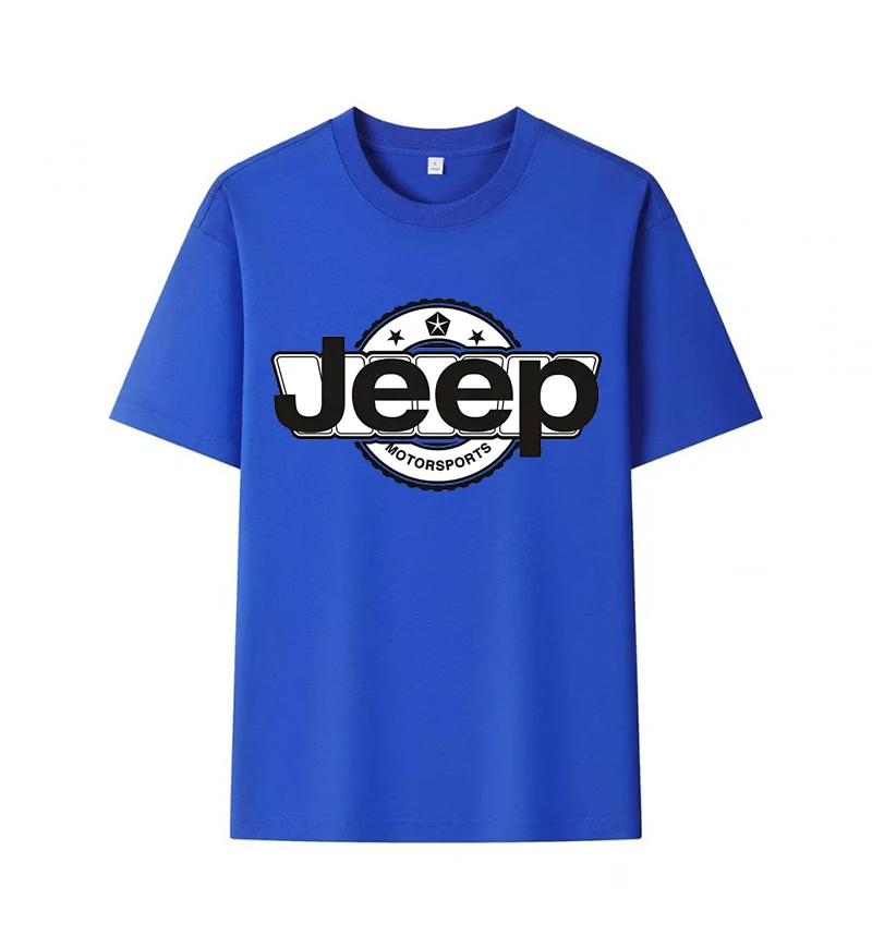 

Jeep summer casual short-sleeved shirt, comfortable and soft round neck, men's fashionable street style