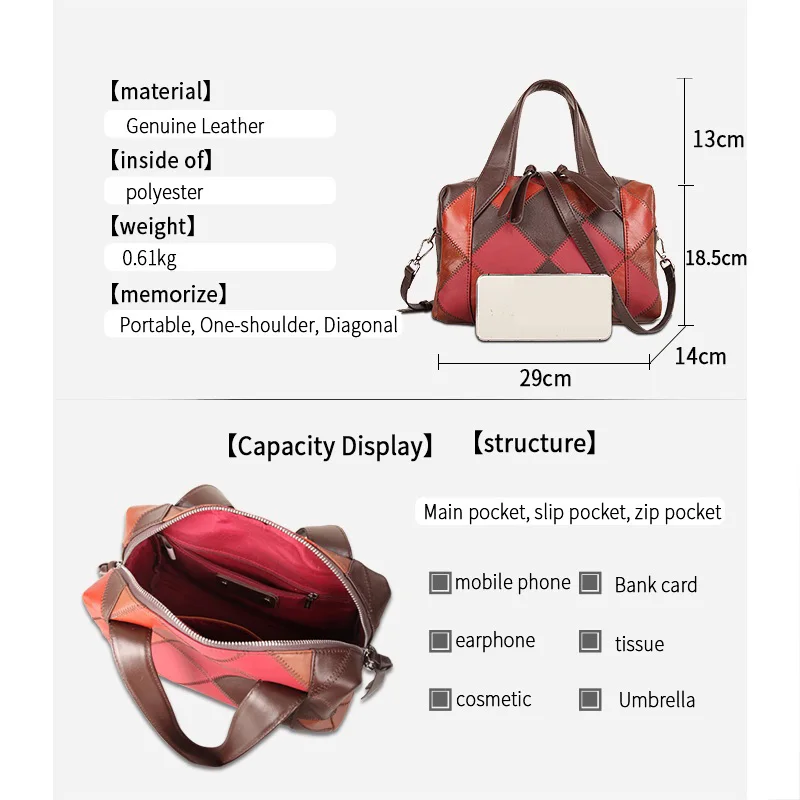 New Niche Brand Luxury Women Handbags Multi-pocket Shoulder Crossbody Bags Purses Classic Genuine Leather Zipper Pillow Bag