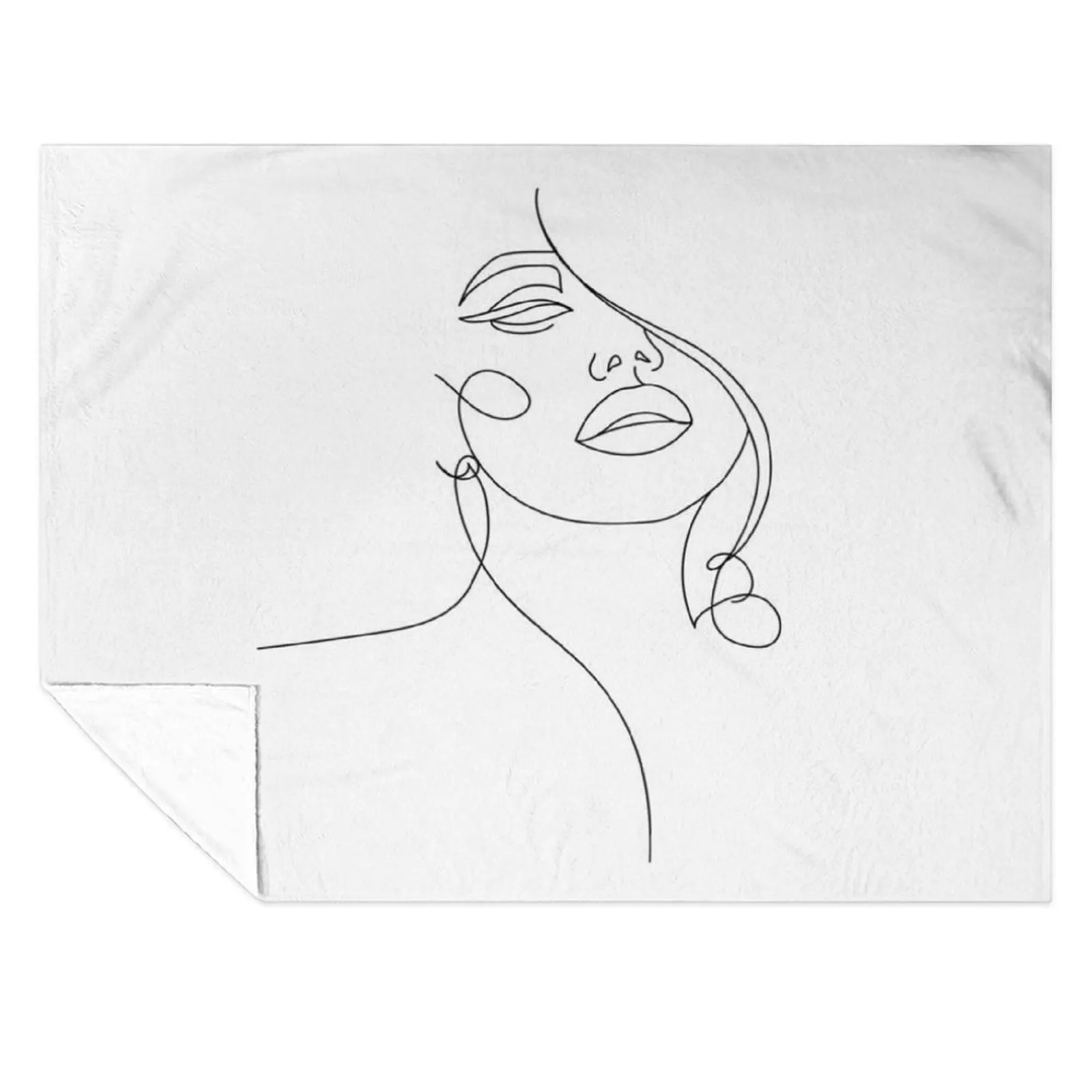 

Elegant Minimalist Face in One Line Throw Blanket Polar halloween decorative Blankets
