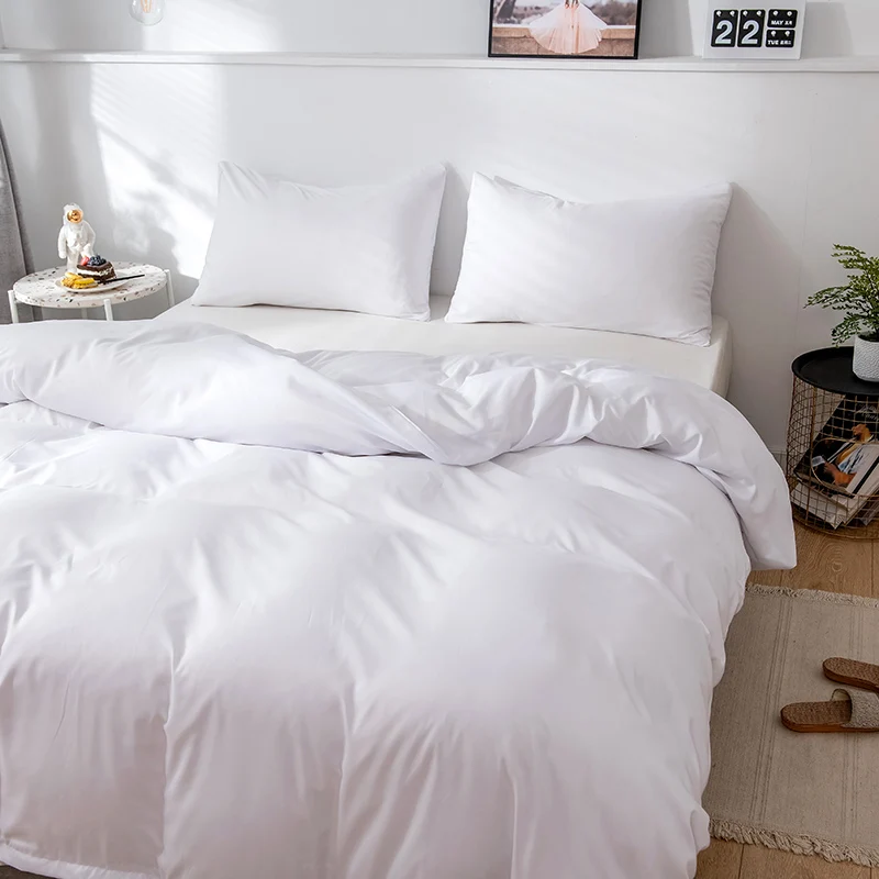 Solid Hue Brushed Duvet Cover and Pillowcases - Hypoallergenic Bedding Ensemble for a Cozy Night's Rest