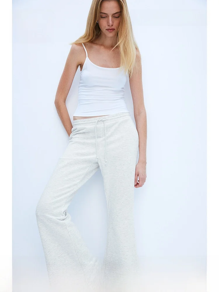 Low Waist Slim Fit Casual Fashionable Summer Pants for Women by H&M Bell Bottom Long Trousers Comfortable Sporty Style