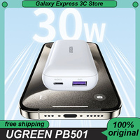 UGREEN PB501 PD 30W Portable Power Bank 10000mAh Large Capacity PowerBank Digital Display Fast Charge PowerBank Custom Chargers