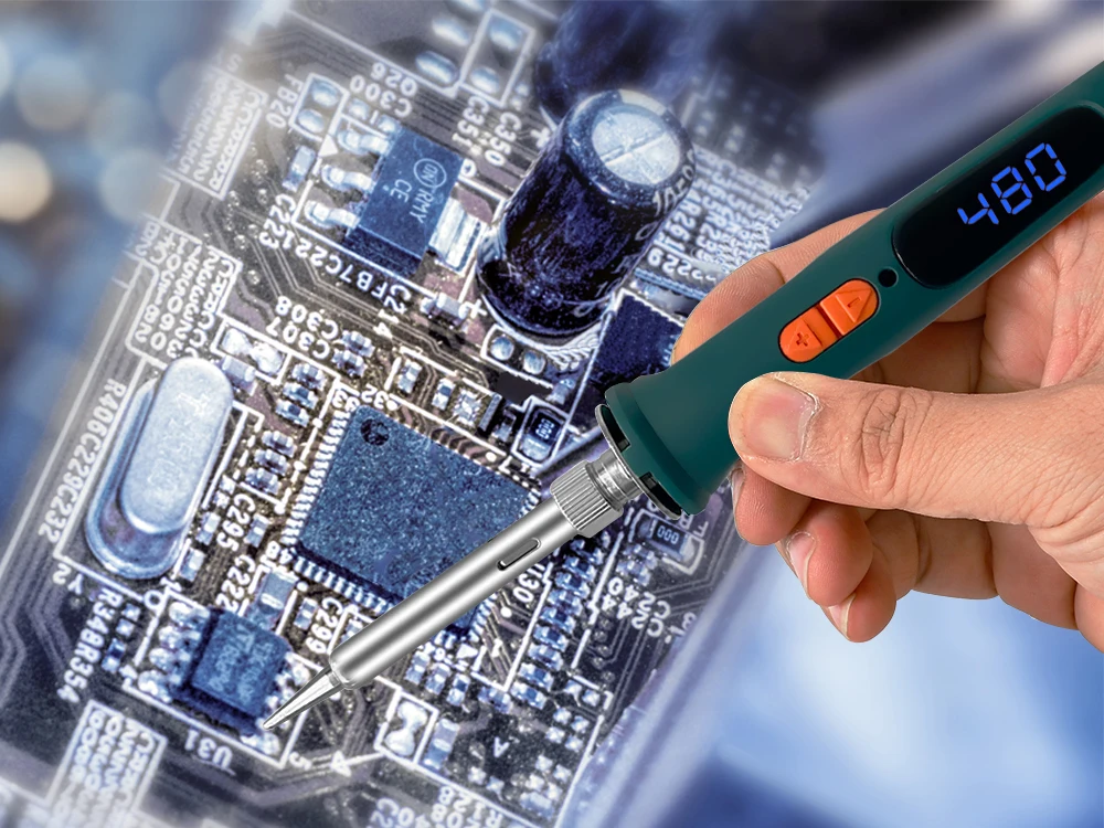 100 W/120 W Digitale Lötkolben Kit Reparatur Löten Werkzeug Set Elektrische Lötkolben Dual Kalibrierung Temperatur 200-600C – Detail 14