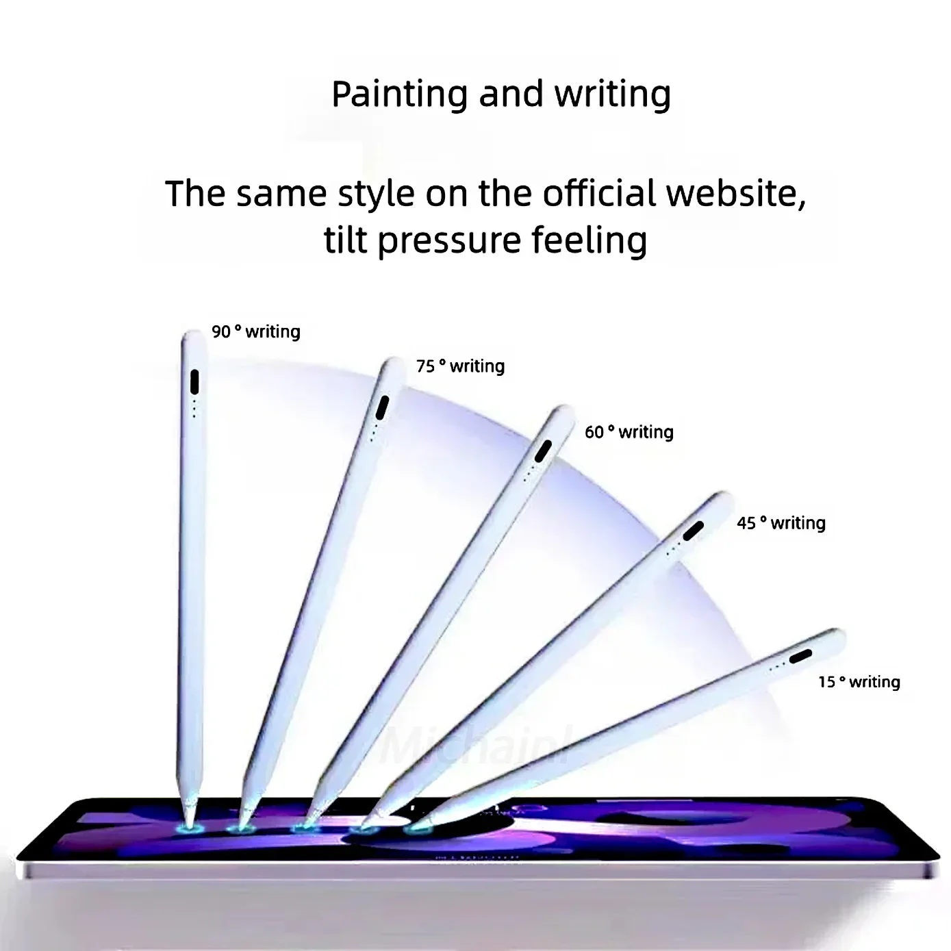 For iPad Pencil with Palm Rejection Tilt,for Apple Pencil 2 2018-2024 Stylus Pen iPad Pro 11 12.9 Air 4/5 7/8/9/10th M4 stylus