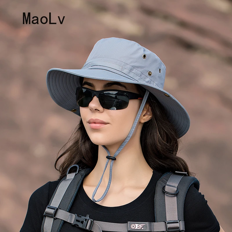 Outdoor Sun Hat for Men Summer Quick Drying Breathable Short Brim Bucket Hat Women Hiking Fishing Safari Visor Cap Gorras