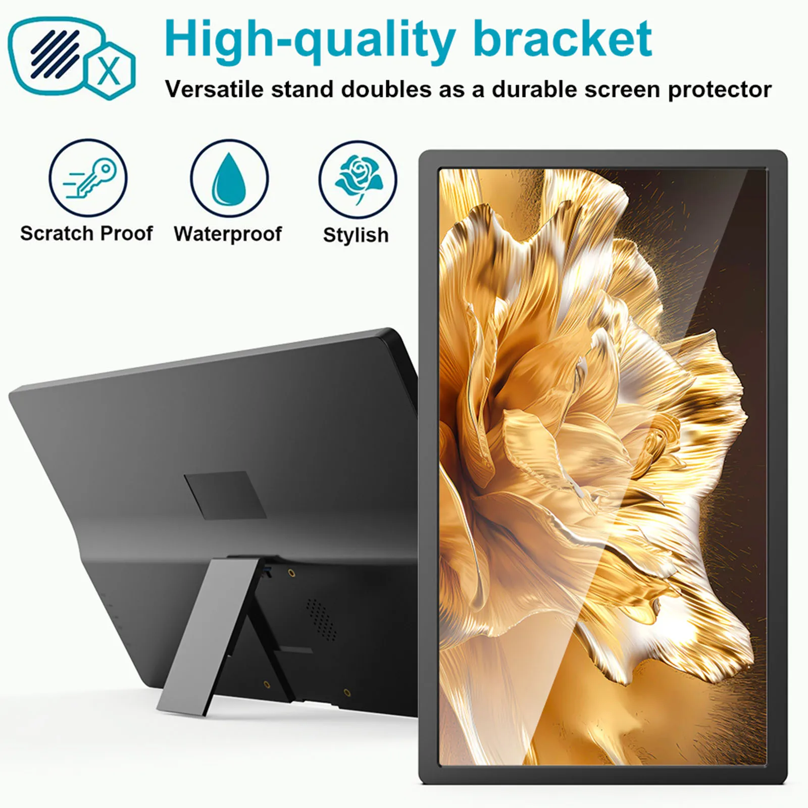 

15.6inch Portable Monitor 1080P 60Hz IPS External Monitor 0.3 Inch 1.7lbs Ultra-thin Second Screen Mini HD Mobile Display for PC