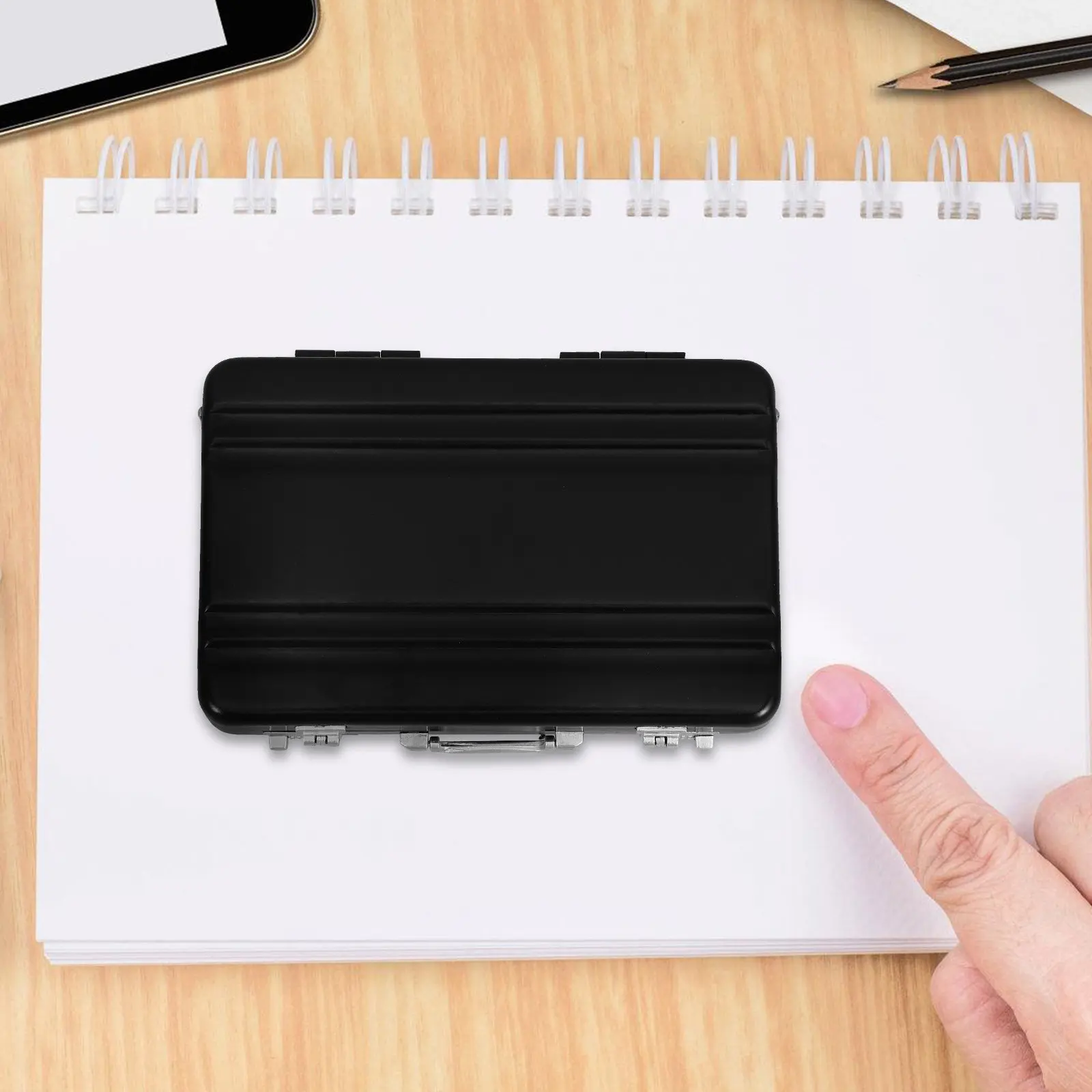 Business Card Holder Desktop Display Stand Name Cards Halloween Christmas New Year Business Card Storage Box Portable