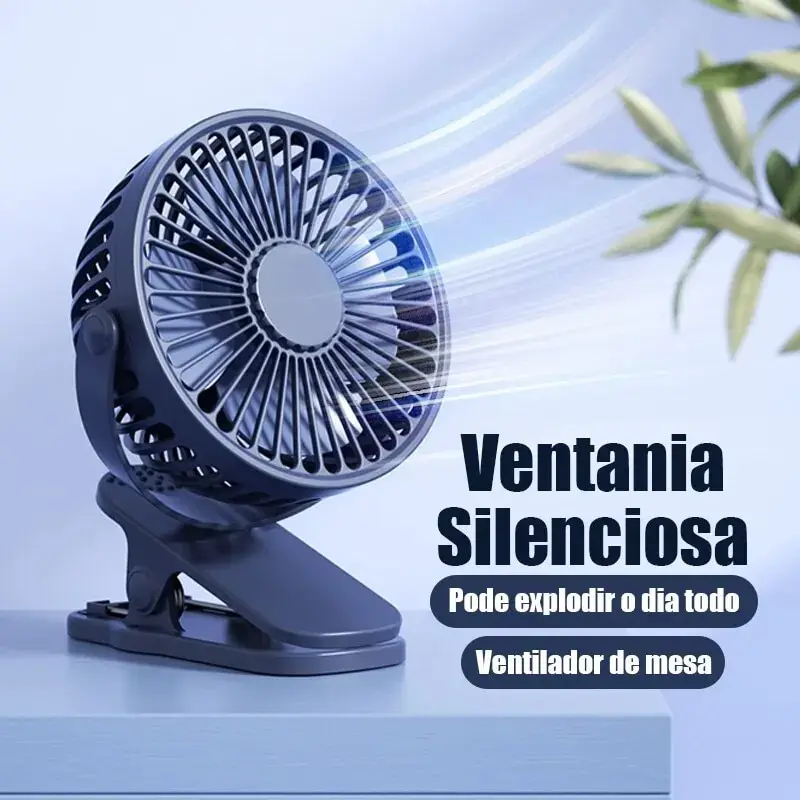 GAIATOP Portable Clip Fan 3 Speed Quiet Rechargeable Mini Desk Fan 360° Rotate Personal Cooling Fan Suitable for Strollers