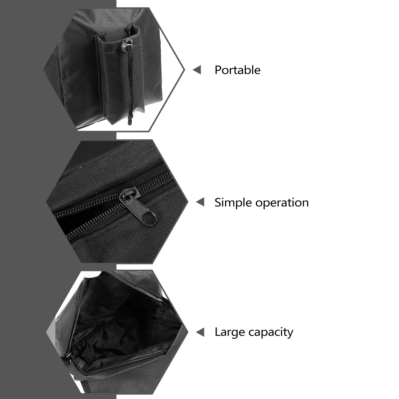 Snowmobile Atv Oil Tank Bag Durable Oxford Cloth Storage Pack Drawstring Closure for Motorcycles Camera