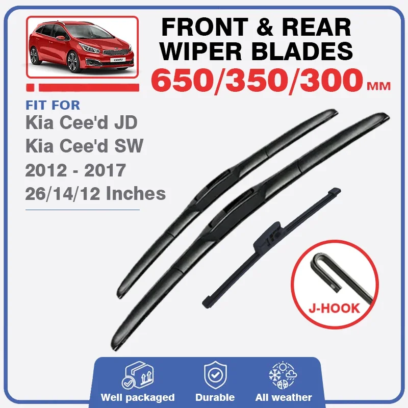 Front Rear Wiper Blades For Kia Ceed Cee d JD SW 2012 - 2017 Windshield Windscreen Accessories Window Silicone Original Cover